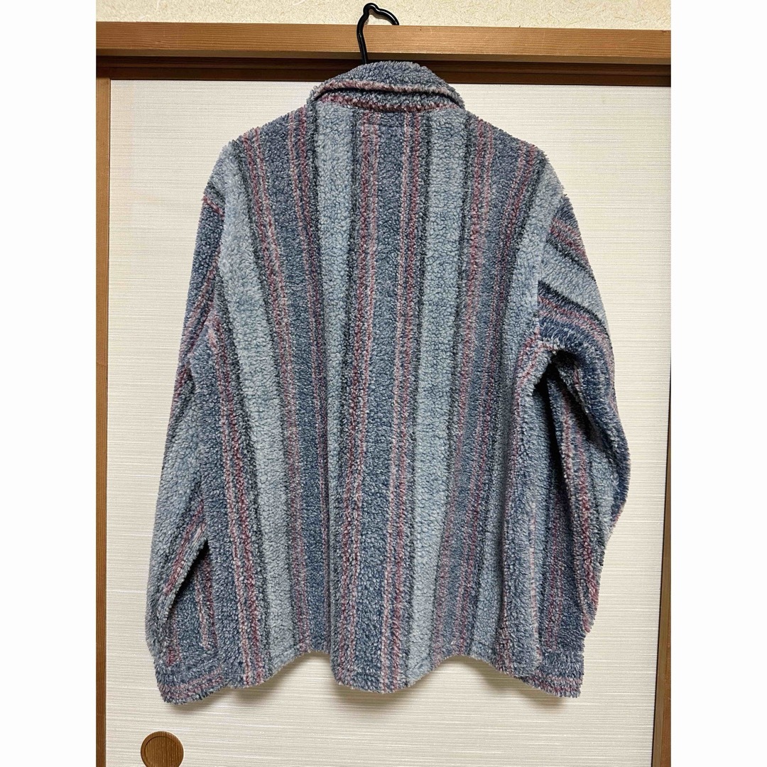 STUSSY(ステューシー)のSTUSSY STRIPED SHERPA SHIRT メンズのジャケット/アウター(その他)の商品写真