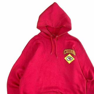 スターター(STARTER)の90s USA製 CHIEFS レッドパーカーフーディー ワンポイント(パーカー)