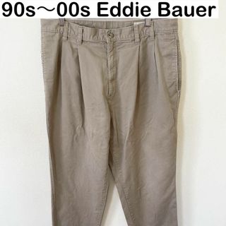 エディーバウアー(Eddie Bauer)の90s〜00s Eddie Bauer 白タグ　2タックチノ　古着　ヴィンテージ(チノパン)