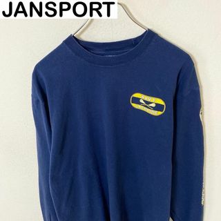 ジャンスポーツ(JANSPORT)のJANSPORT カレッジ　プリント　長袖　Tシャツ　ロンT 古着　アメカジ(Tシャツ/カットソー(七分/長袖))