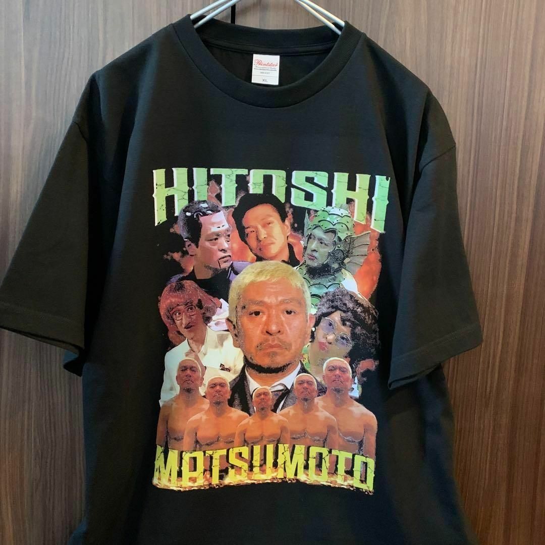 松本人志 Tシャツ ラップ vintage ブラック メンズのトップス(Tシャツ/カットソー(半袖/袖なし))の商品写真