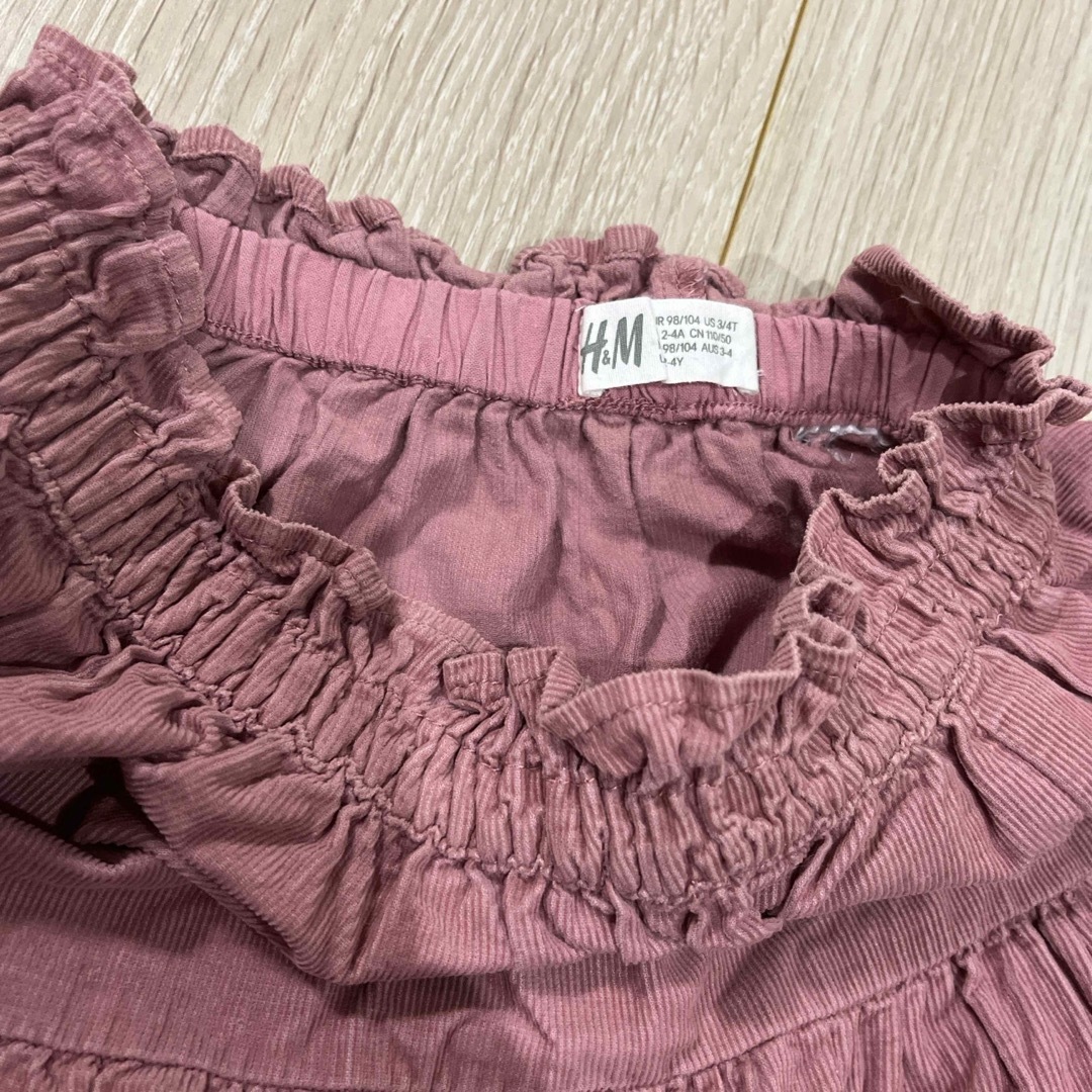 H&M(エイチアンドエム)の110センチ　ふんわりスカート　ピンク キッズ/ベビー/マタニティのキッズ服女の子用(90cm~)(スカート)の商品写真