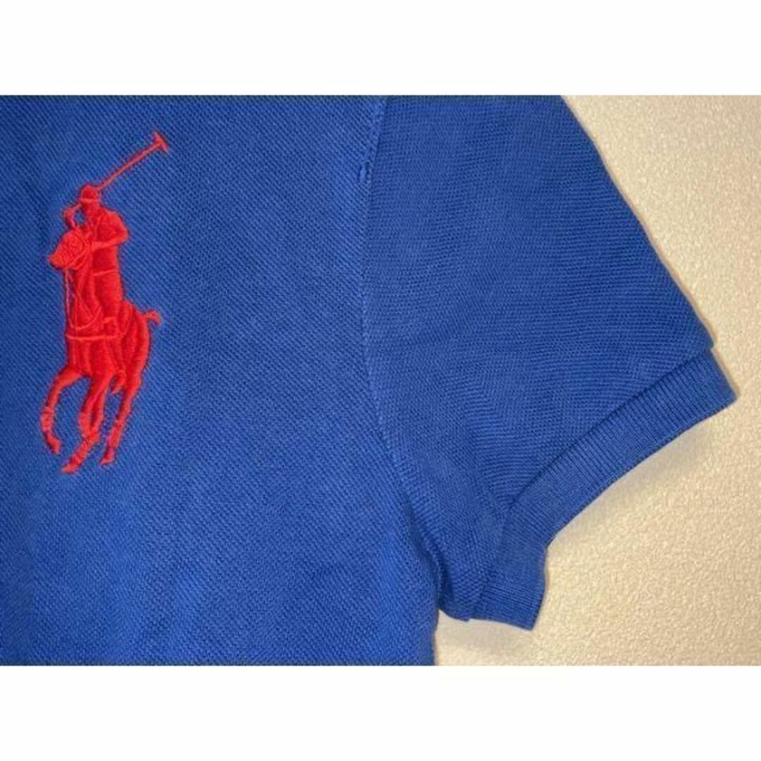 POLO RALPH LAUREN(ポロラルフローレン)のPolo Ralph Lauren 半袖 ポロシャツ ブルー ビッグポニー キッズ/ベビー/マタニティのキッズ服女の子用(90cm~)(Tシャツ/カットソー)の商品写真