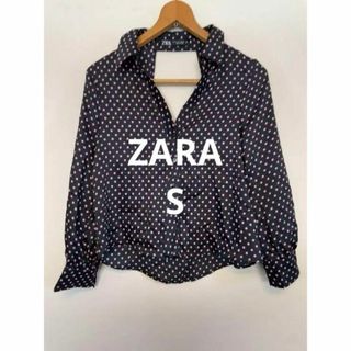 ザラ(ZARA)のZARA ザラ シャツ リラックス ルームウェア ピンク ドット S レディース(その他)