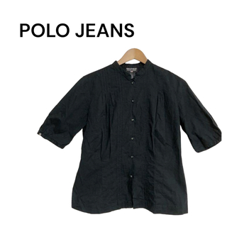 ポロラルフローレン(POLO RALPH LAUREN)のPOLO JEANS ポロジーンズ 半袖シャツ ブラウス cotton ブラック(シャツ/ブラウス(半袖/袖なし))