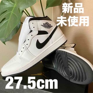 ナイキ(NIKE)のNike Air Jordan 1 Mid White/Black(スニーカー)