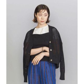 ビューティアンドユースユナイテッドアローズ(BEAUTY&YOUTH UNITED ARROWS)の★専用★ビューティ&ユース　コットンテープヤーン　キャミ&カーディガン　ブラック(カーディガン)