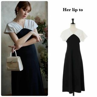 Her lip to - Herlipto Ruffled Shoulder DenimMidiDressの通販 by め