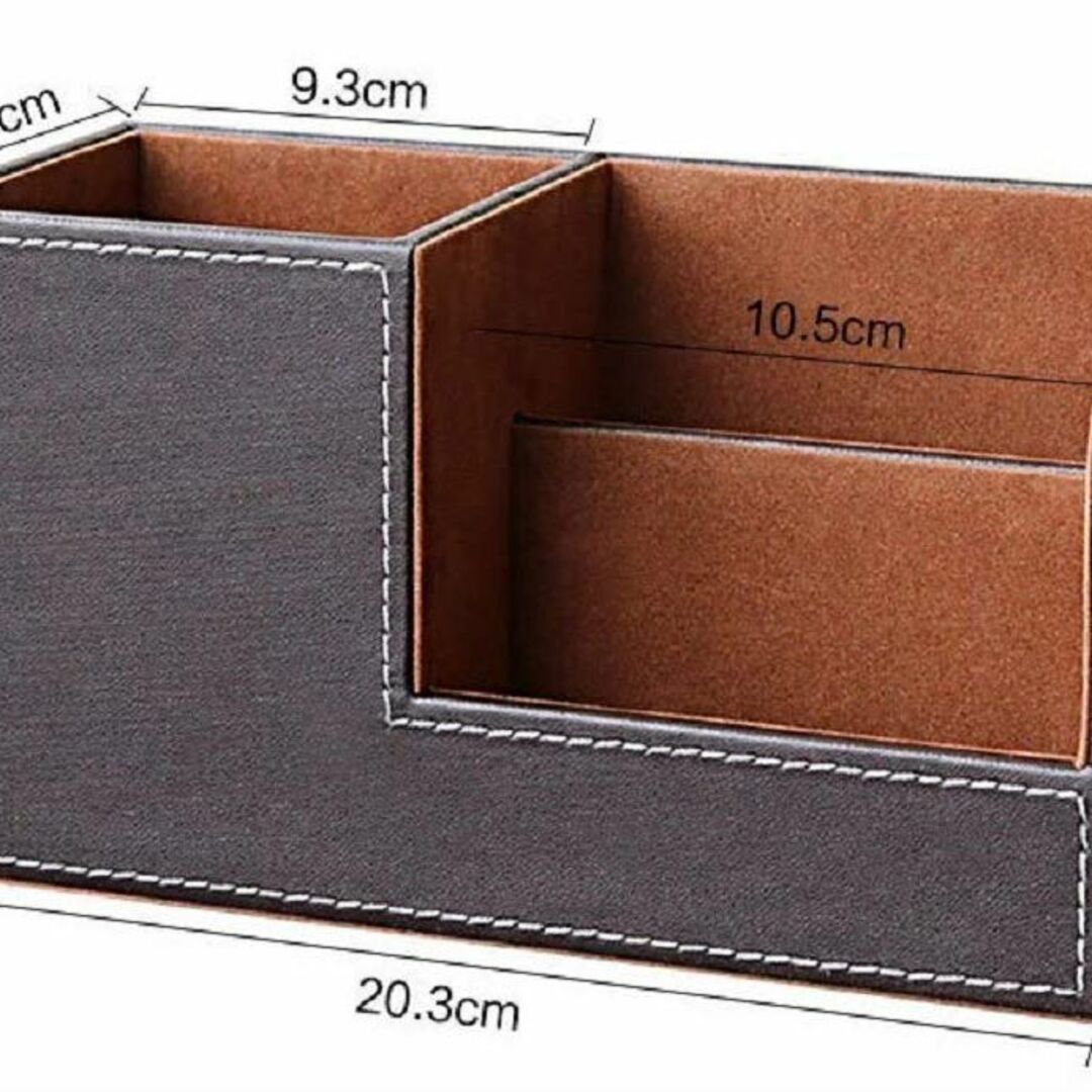 【色: ブラウン】Anberotta マルチ 卓上収納ボックス オフィス収納ホル その他のその他(その他)の商品写真