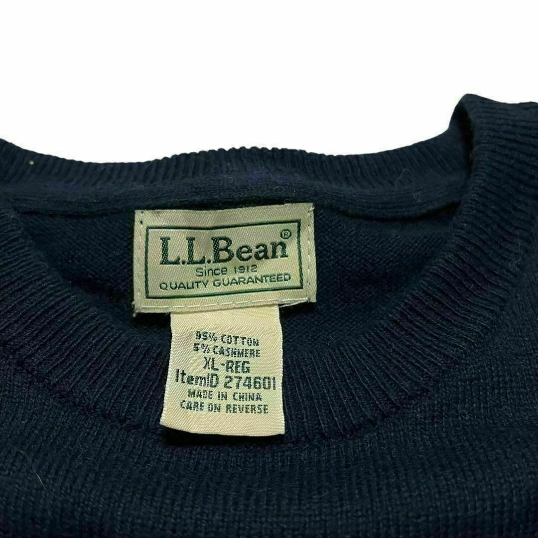 L.L.Bean(エルエルビーン)の00s L.LBean カシミア混 ネイビーニットエルエルビーン メンズのトップス(ニット/セーター)の商品写真