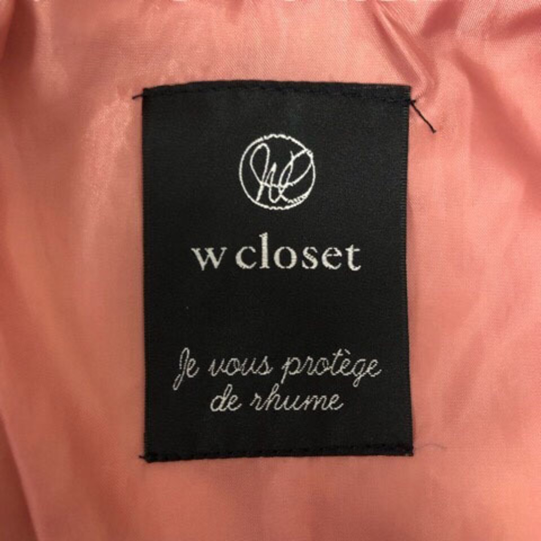 w closet(ダブルクローゼット)のダブルクローゼット 中綿ジャケット アウター 裏地 長袖 F 桃 レディース レディースのジャケット/アウター(その他)の商品写真