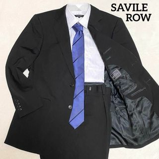 セヴィルロウ(Savile Row)のセヴィルロウ　スーツセット　ブラック　S相当　DORMEUIL　ブラック無地(セットアップ)