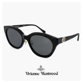 ヴィヴィアンウエストウッド(Vivienne Westwood)の【新品】 41-5005 c03 54mm レディース ヴィヴィアン ウエストウッド サングラス Vivienne Westwood uvカット 紫外線対策 ウェリントン 型 フレーム 黒 ブラック オーブ アジアンフィット モデル(サングラス/メガネ)