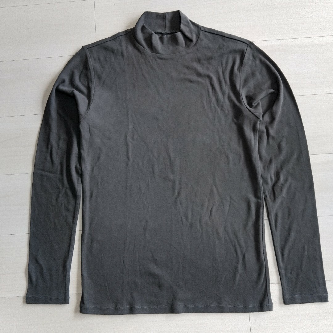 MUJI (無印良品)(ムジルシリョウヒン)の無印良品 MUJI メンズ ハイネック 紳士 長袖 シャツ カットソー M メンズのトップス(Tシャツ/カットソー(七分/長袖))の商品写真