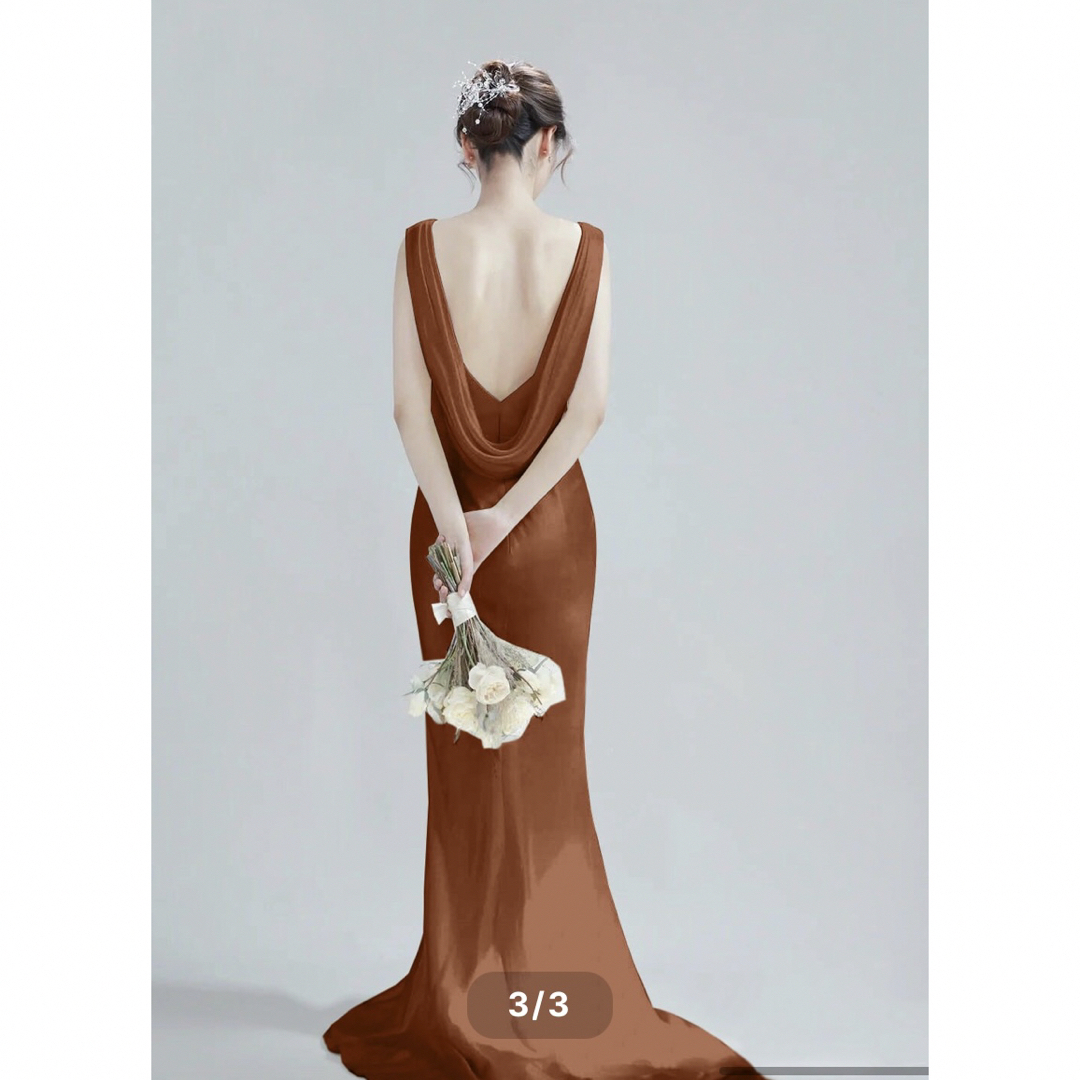テラコッタドレス レディースのフォーマル/ドレス(ウェディングドレス)の商品写真