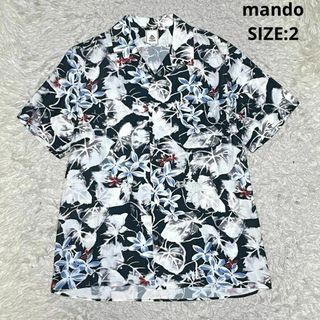 マンドゥ(MANDO)のmando ウォッシュドレーヨンコットン オープンカラーシャツ アロハシャツ(シャツ)