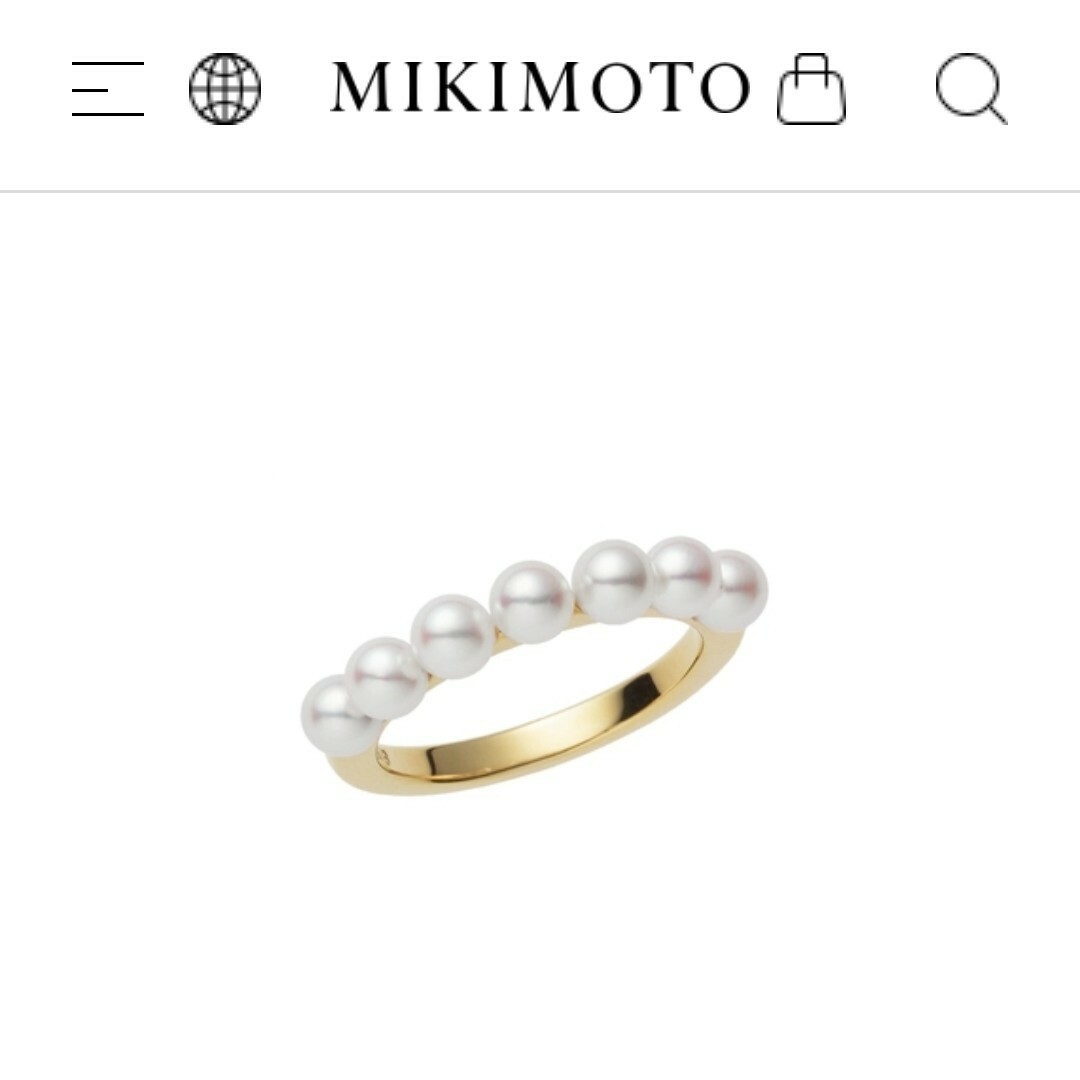 MIKIMOTO(ミキモト)のミキモト ベビーパール リング K18YG 3.5mm 2.9g レディースのアクセサリー(リング(指輪))の商品写真