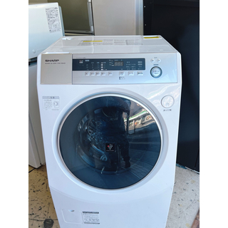 シャープ(SHARP)のSHARP ドラム式洗濯乾燥機  ES-H10B-WL(洗濯機)