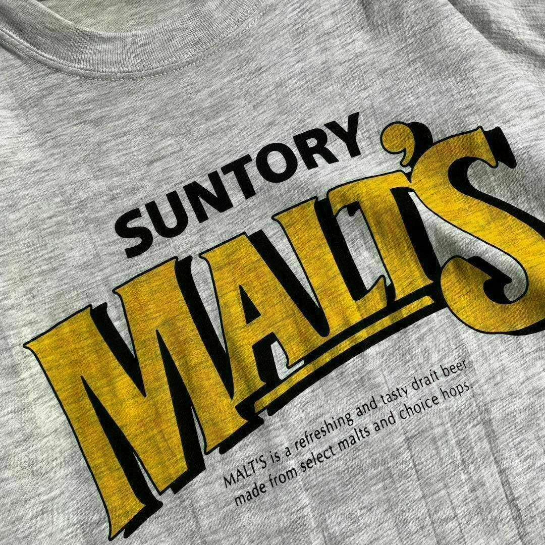 サントリー(サントリー)のSUNTORY MALT’S プリントTシャツ グレー サントリーモルツ メンズのトップス(Tシャツ/カットソー(半袖/袖なし))の商品写真