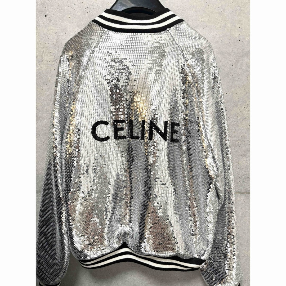 celine(セリーヌ)のCELINE 22SS スパンコール　テディジャケット　XLサイズ メンズのジャケット/アウター(ブルゾン)の商品写真