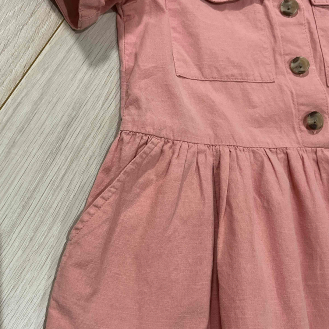 H&M(エイチアンドエム)の110センチ　半袖ワンピース　ピンク　H&M キッズ/ベビー/マタニティのキッズ服女の子用(90cm~)(ワンピース)の商品写真