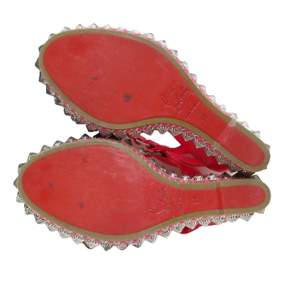 Christian Louboutin(クリスチャンルブタン)のクリスチャンルブタン ピラミッドスタッズ サンダル 37 ピンク IBO49  レディースの靴/シューズ(サンダル)の商品写真