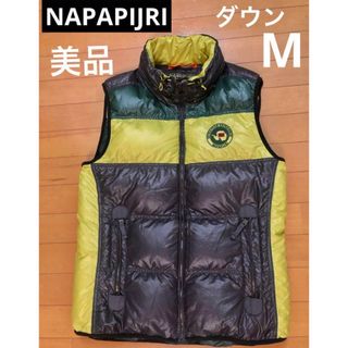 ナパピリ(NAPAPIJRI)の美品　NAPAPIJRI ／ナパピリ ダウンベスト　メンズM  イタリアブランド(ダウンベスト)