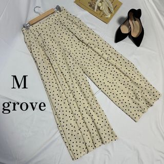 グローブ(grove)のgrove グローブ 水玉 ワイドパンツ スカーチョ ガウチョパンツ324a32(カジュアルパンツ)