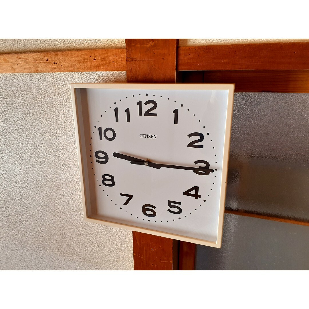 CITIZEN(シチズン)の90's　CITIZEN　掛け時計　ビンテージ　レトロ　ナチュラル インテリア/住まい/日用品のインテリア小物(掛時計/柱時計)の商品写真
