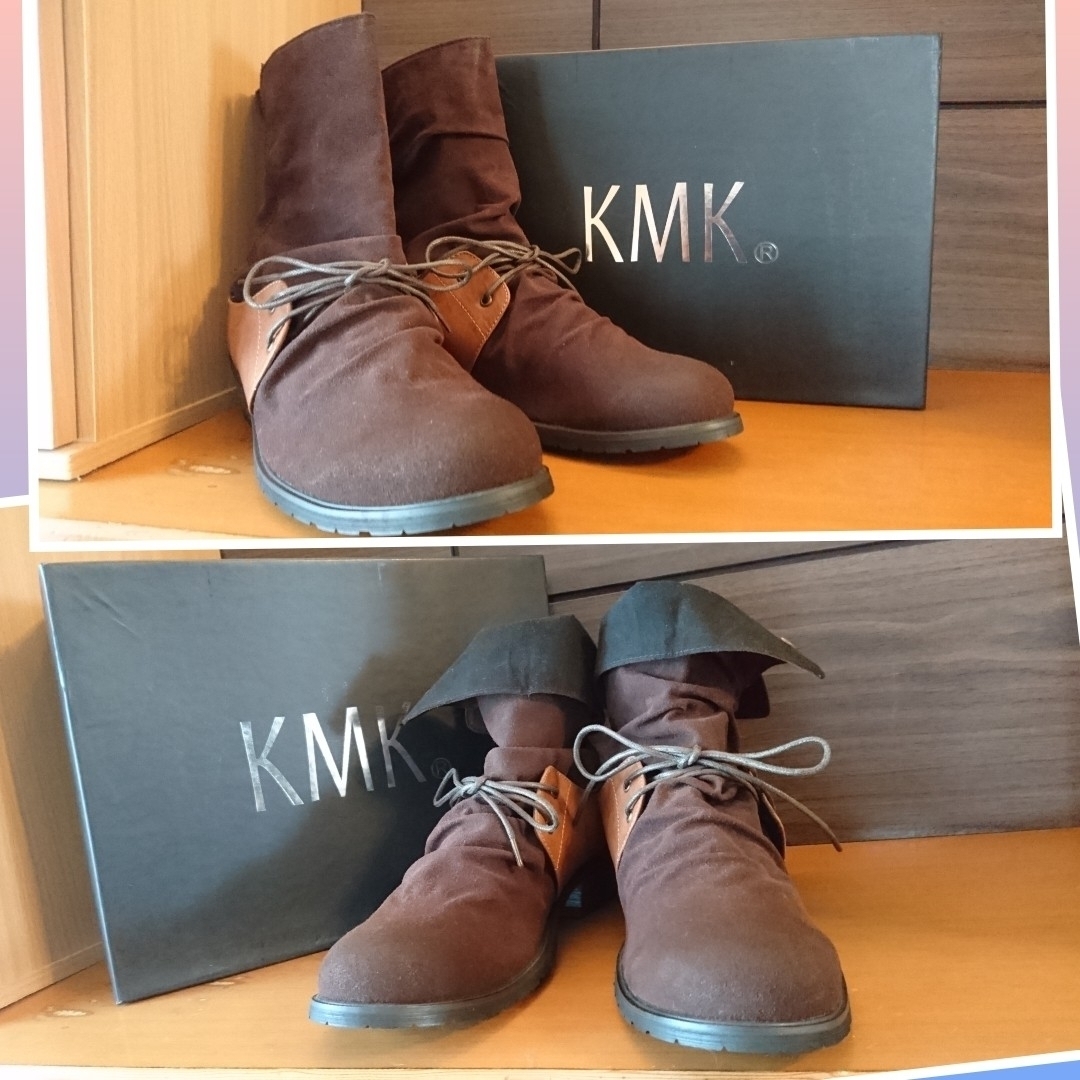 【KMK】3WAY レザー切替 スエードブーツ  27.5～28cm  男女兼用 メンズの靴/シューズ(ブーツ)の商品写真