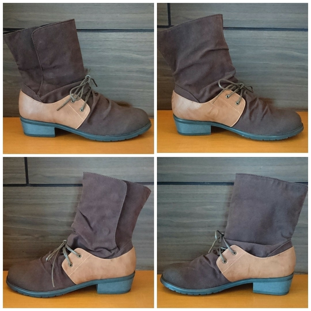 【KMK】3WAY レザー切替 スエードブーツ  27.5～28cm  男女兼用 メンズの靴/シューズ(ブーツ)の商品写真