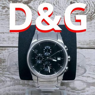 ドルチェアンドガッバーナ(DOLCE&GABBANA)の動作品 DOLCE&GABBANA　腕時計　黒い　ブラック　ステンレス　シルバー(腕時計(アナログ))