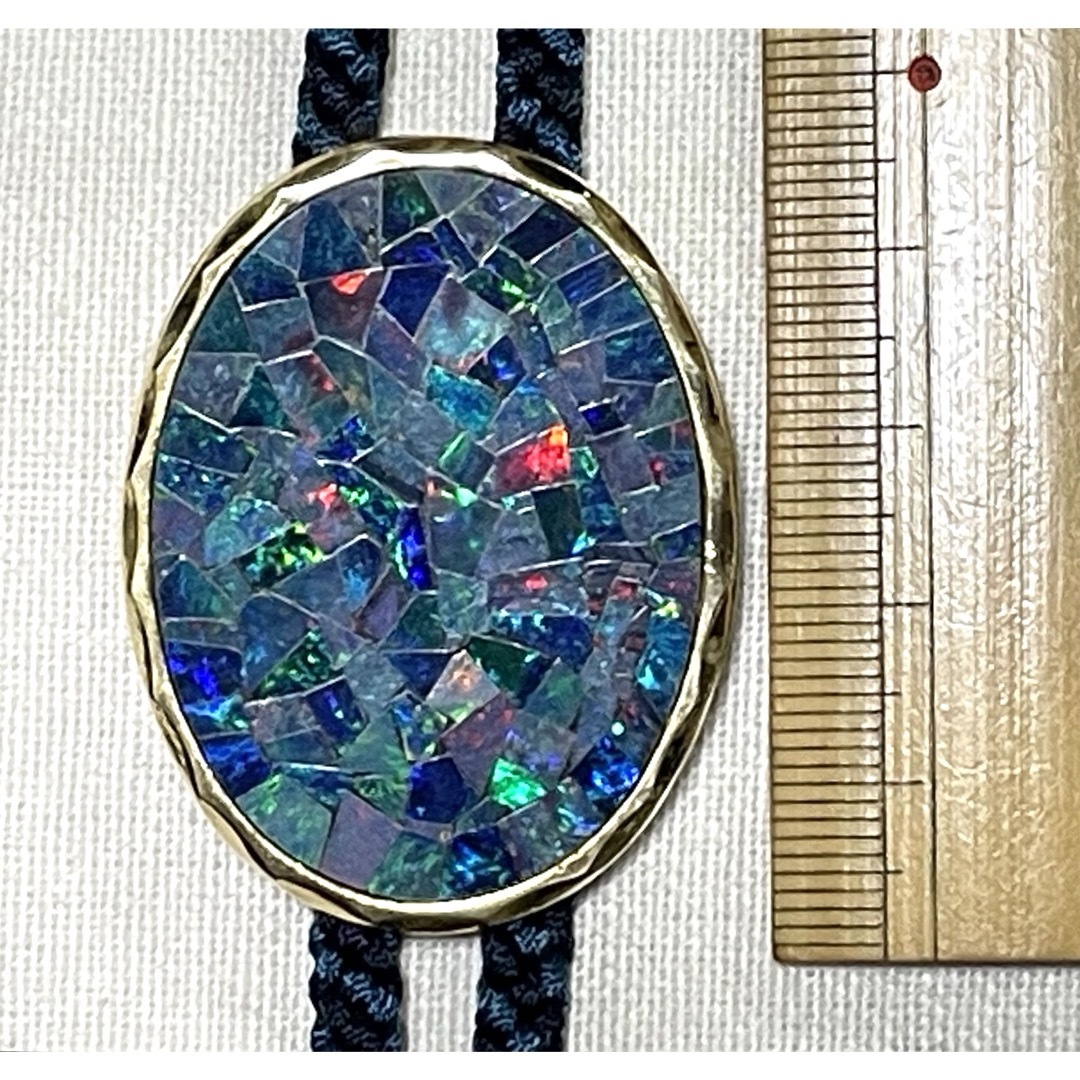 ループタイ モザイクオパール メンズのアクセサリー(ネックレス)の商品写真