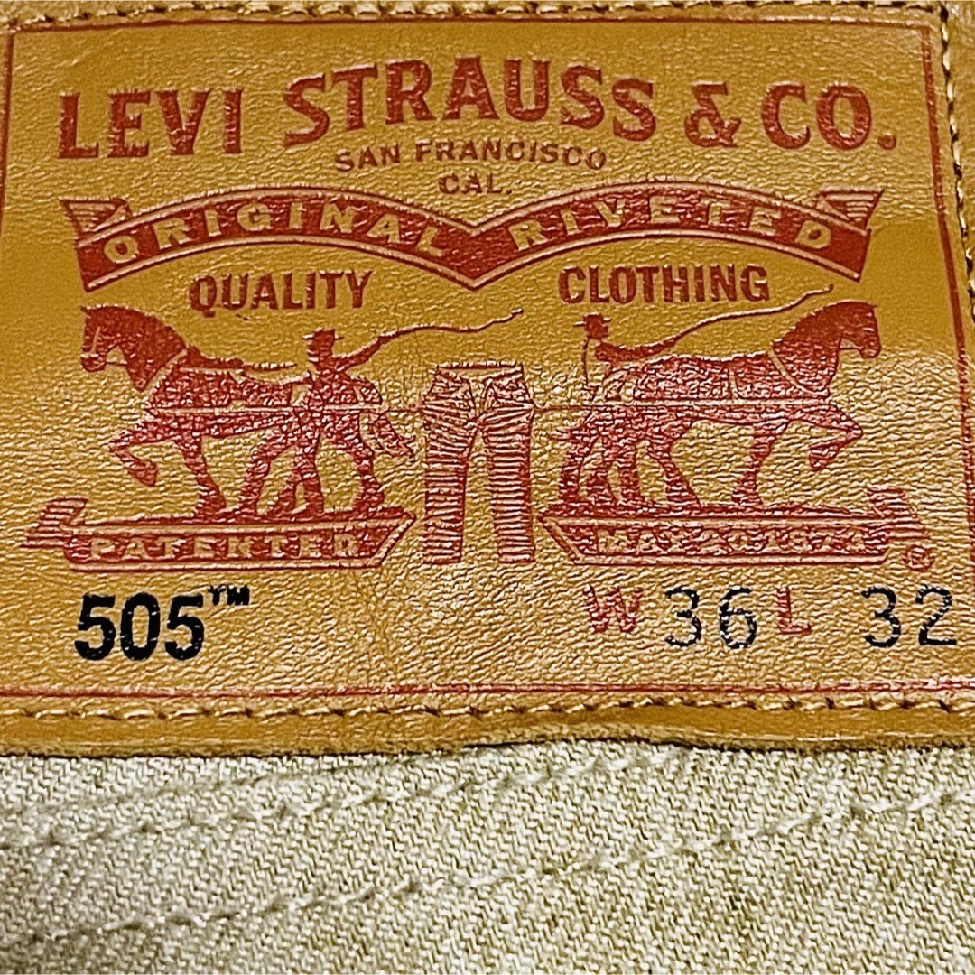 Levi's(リーバイス)のLevi's 505 W36 L32 デニム ベージュ カンボジア製 匿名配送 メンズのパンツ(デニム/ジーンズ)の商品写真