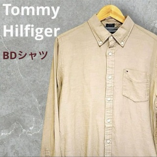 トミーヒルフィガー(TOMMY HILFIGER)のトミーヒルフィガー BDシャツ ベージュ  M〜L 綿100% Tommy(シャツ)