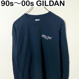 90s〜00s GILDAN 長袖 プリント　Tシャツ　古着　アメカジ(Tシャツ/カットソー(七分/長袖))