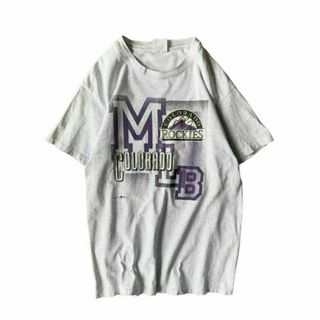 ヘインズ(Hanes)の90s USA製 Hanes MLB COLORADO ROCKIES Tシャツ(Tシャツ/カットソー(半袖/袖なし))