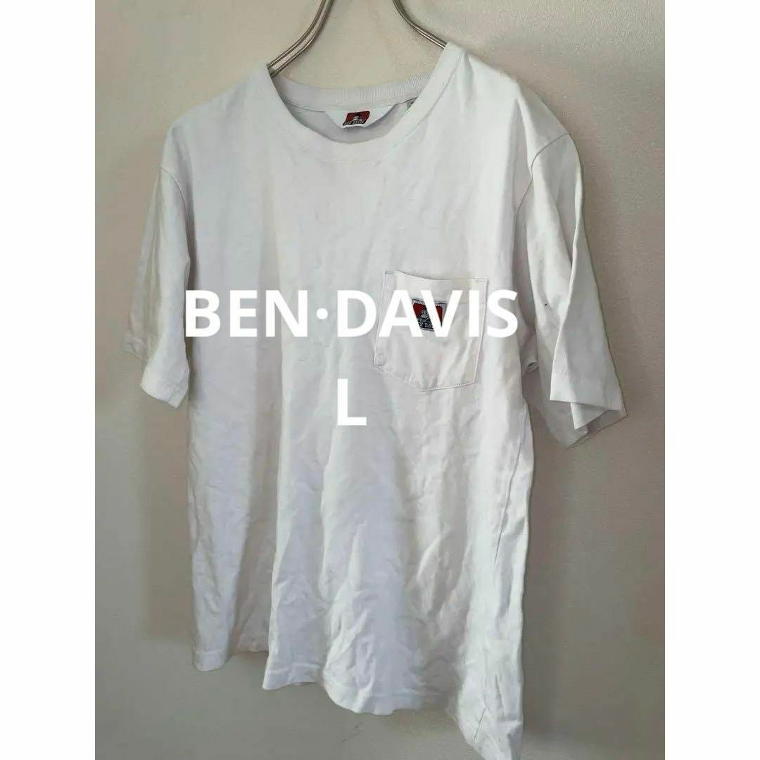 BEN DAVIS(ベンデイビス)のBEN·DAVIS ベンデイビス Tシャツ 半袖 ホワイト ポケット ゴリラロゴ メンズのトップス(Tシャツ/カットソー(半袖/袖なし))の商品写真