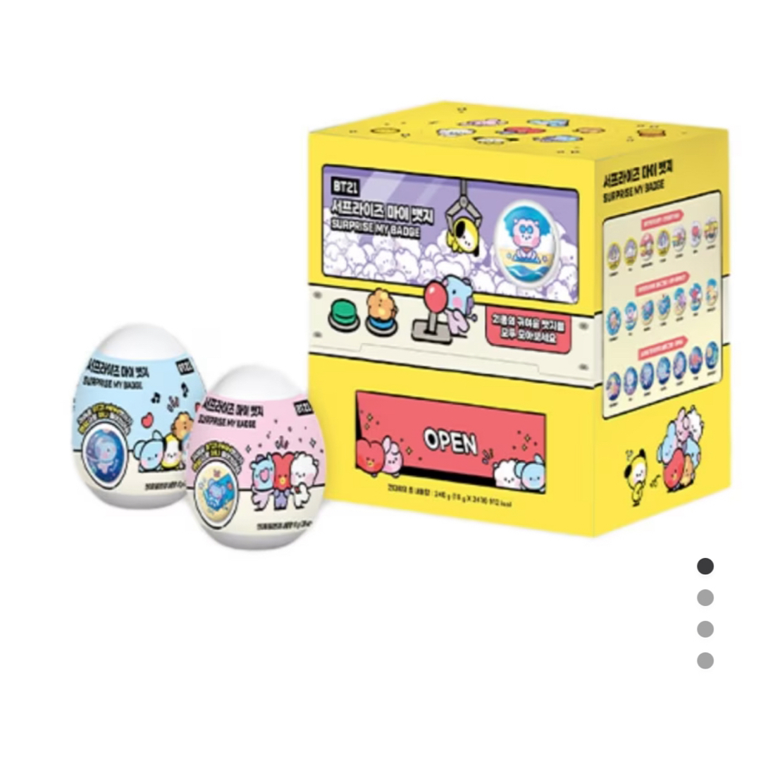 BT21(ビーティーイシビル)の新品未開封！BT21＊韓国LINEフレンズ限定 缶バッジ TATA エンタメ/ホビーのおもちゃ/ぬいぐるみ(キャラクターグッズ)の商品写真