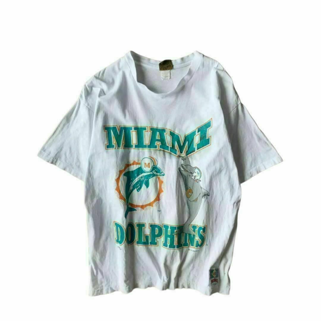 94年製 NUTMEG USA製 MIAMI DOLPHINS Tシャツ メンズのトップス(Tシャツ/カットソー(半袖/袖なし))の商品写真