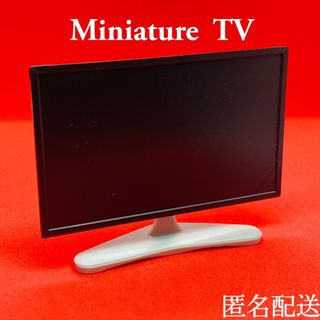 新品　ミニチュアTV　テレビ　ディスプレイ　黒　シルバニアファミリー用　ドール用(その他)