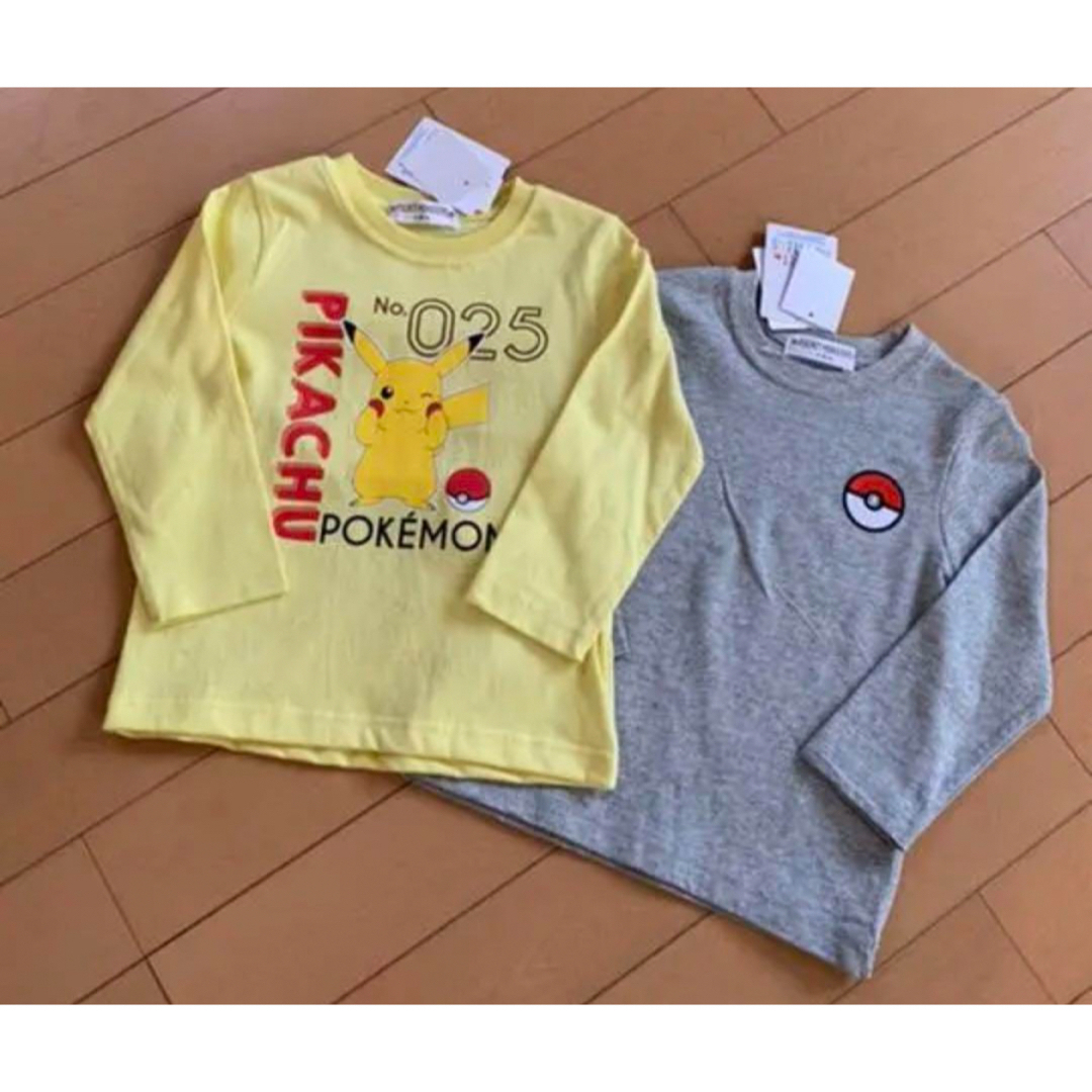 ポケモン(ポケモン)のポケモン ピカチュウ モンスターボール Tシャツ セット 90 キッズ/ベビー/マタニティのキッズ服男の子用(90cm~)(Tシャツ/カットソー)の商品写真