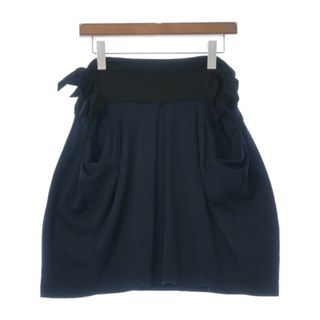 トーガ(TOGA)のTOGA トーガ ミニスカート 1(S位) 黒x紺 【古着】【中古】(ミニスカート)