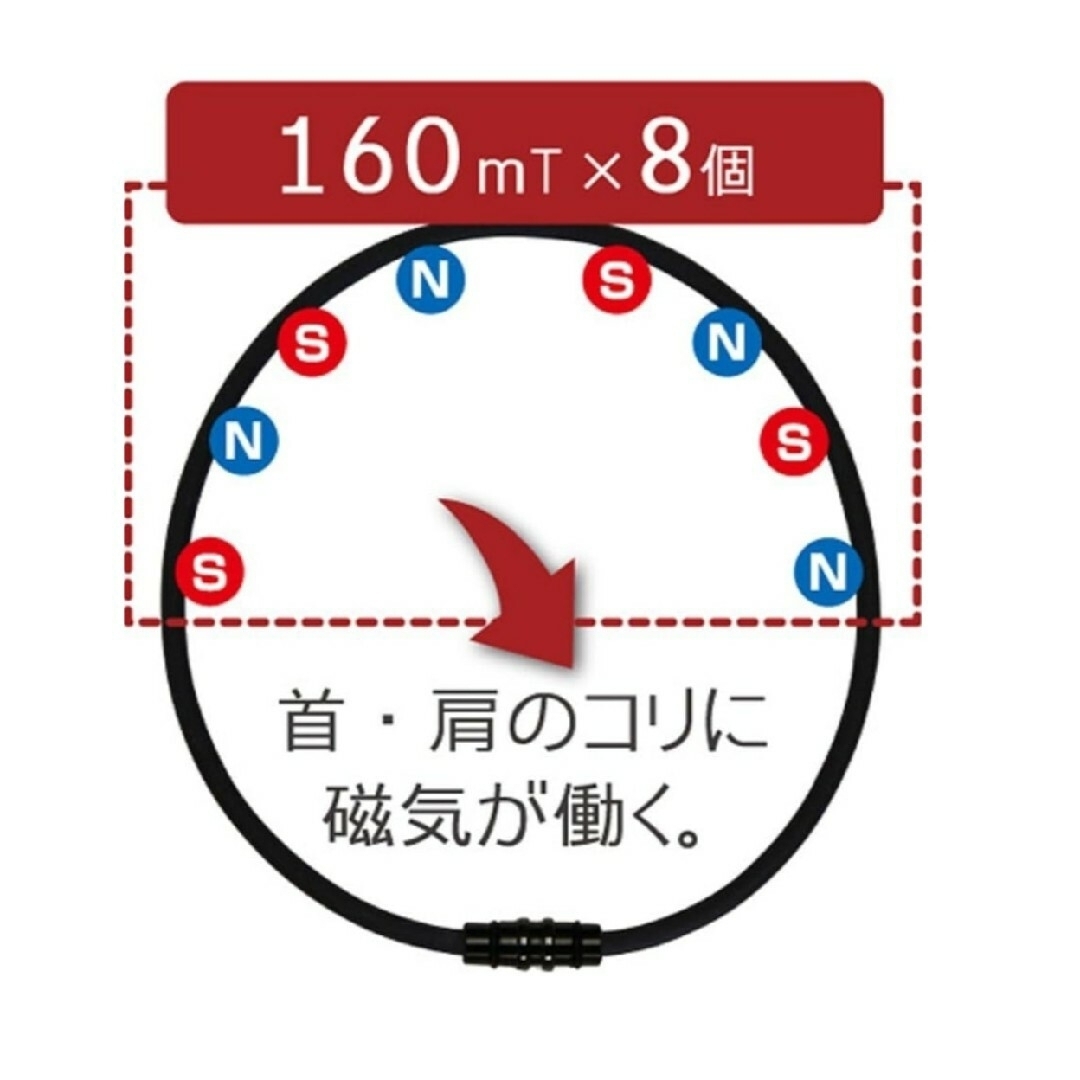 Colantotte(コラントッテ)のコラントッテ 磁気ネックレス クレスト プレミアムカラー ブラック メンズのアクセサリー(ネックレス)の商品写真