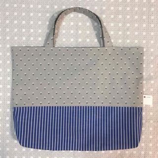 デコレクションズ花柄×ストライプのマチ付きレッスンバッグCHECK&STRIPE(バッグ/レッスンバッグ)