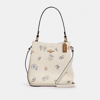 コーチ(COACH)の【美品】COACH スモール タウン バケット バッグ ダンデライオン フラワー(ショルダーバッグ)