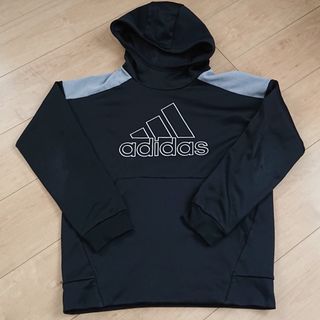 アディダス(adidas)のアディダス パーカー 160 黒(Tシャツ/カットソー)