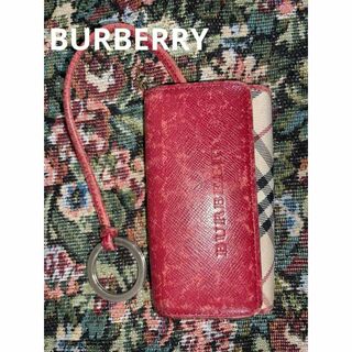 バーバリー(BURBERRY)のBURBERRY バーバリー 4連キーケース ノバチェック ボルドー(キーケース)