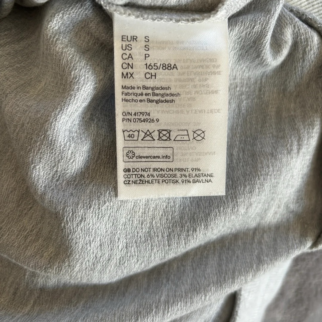 H&M(エイチアンドエム)のクルーネック 90s ロンT  グレー アメカジ USA メンズのトップス(Tシャツ/カットソー(七分/長袖))の商品写真