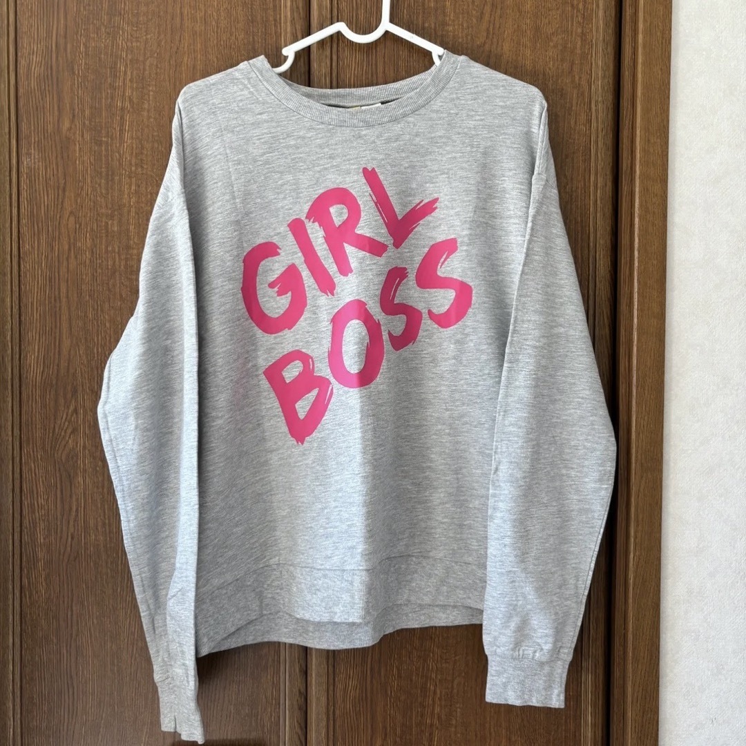 H&M(エイチアンドエム)のクルーネック 90s ロンT  グレー アメカジ USA メンズのトップス(Tシャツ/カットソー(七分/長袖))の商品写真